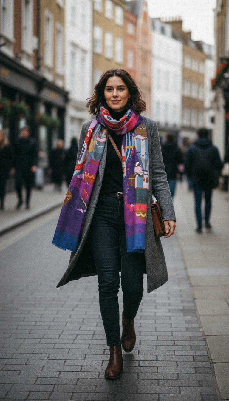 AI product shot of Hot Air Balloon Scarf