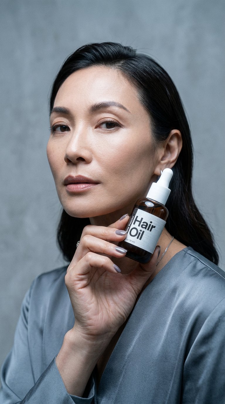 AI product shot of HAIR OIL