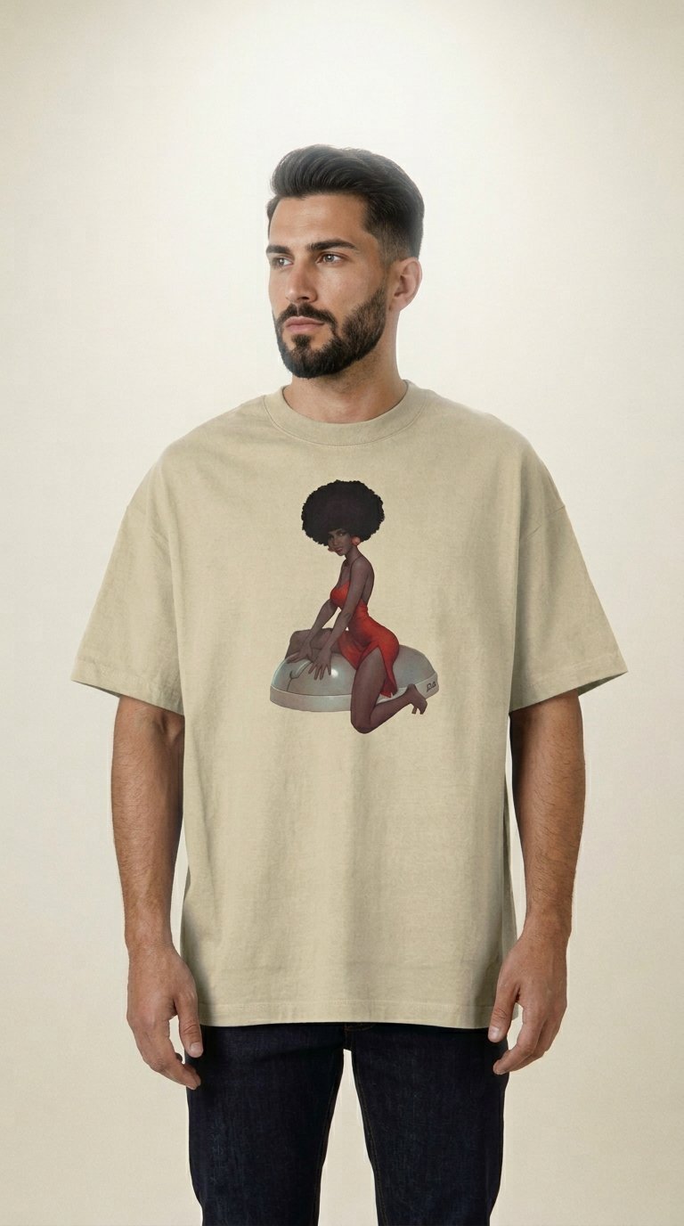 AI product shot of Oversized T-Shirt