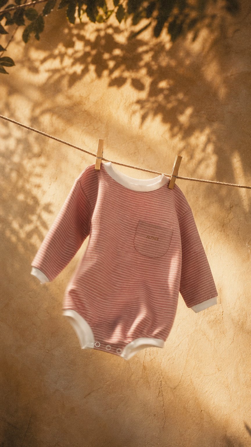 AI product shot of The Striped Romper - Marshmallow