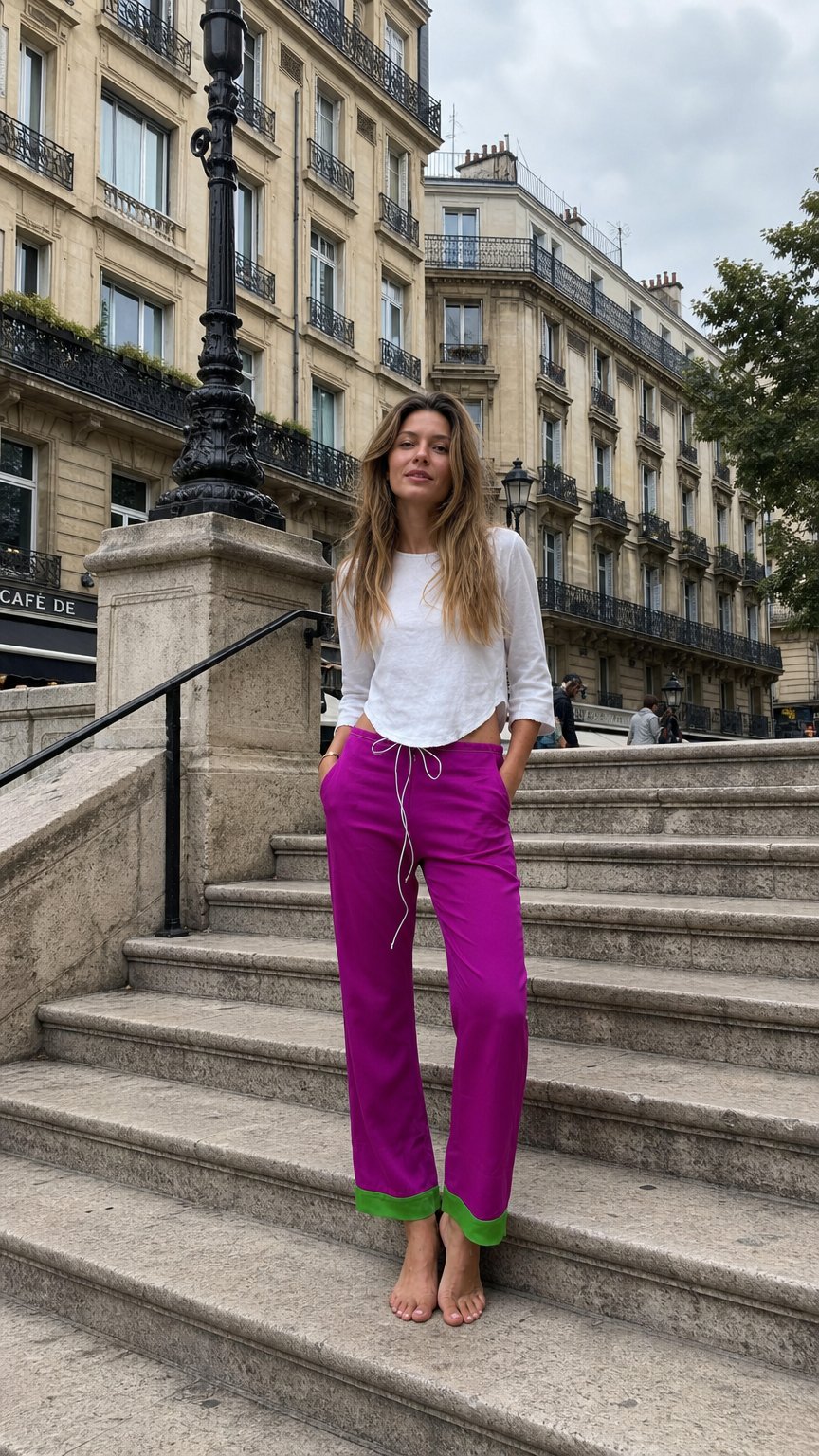 AI product shot of Le Pant in Dragonfruit
