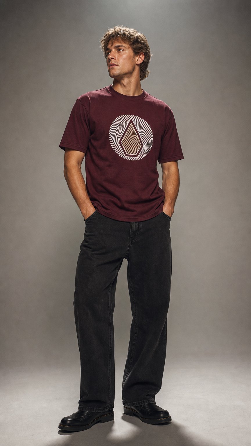 AI product shot of Men's Wave Stone Short Sleeve Tee