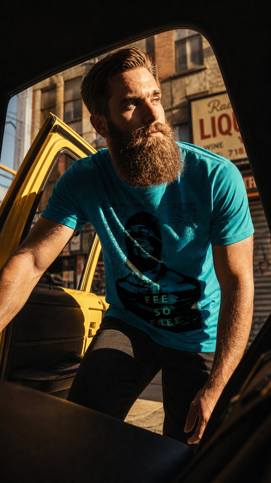 AI product shot of I Feel So Free T-Shirt