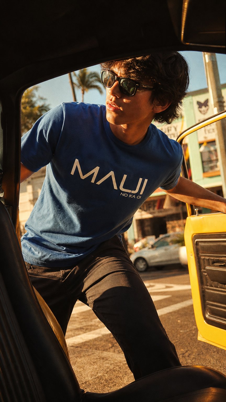 AI product shot of Buy Royal Maui T- Shirt - No Ka Oi