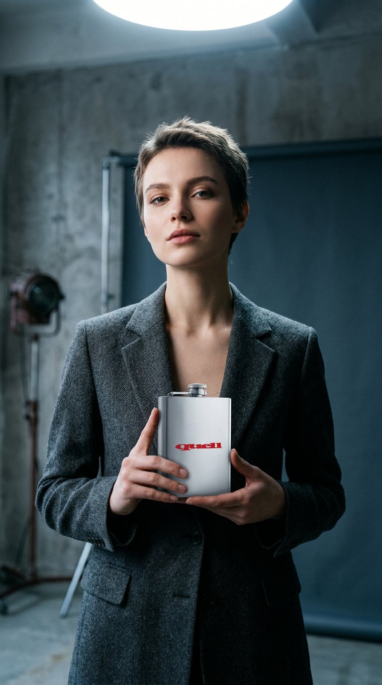 AI product shot of LOGO FLASK