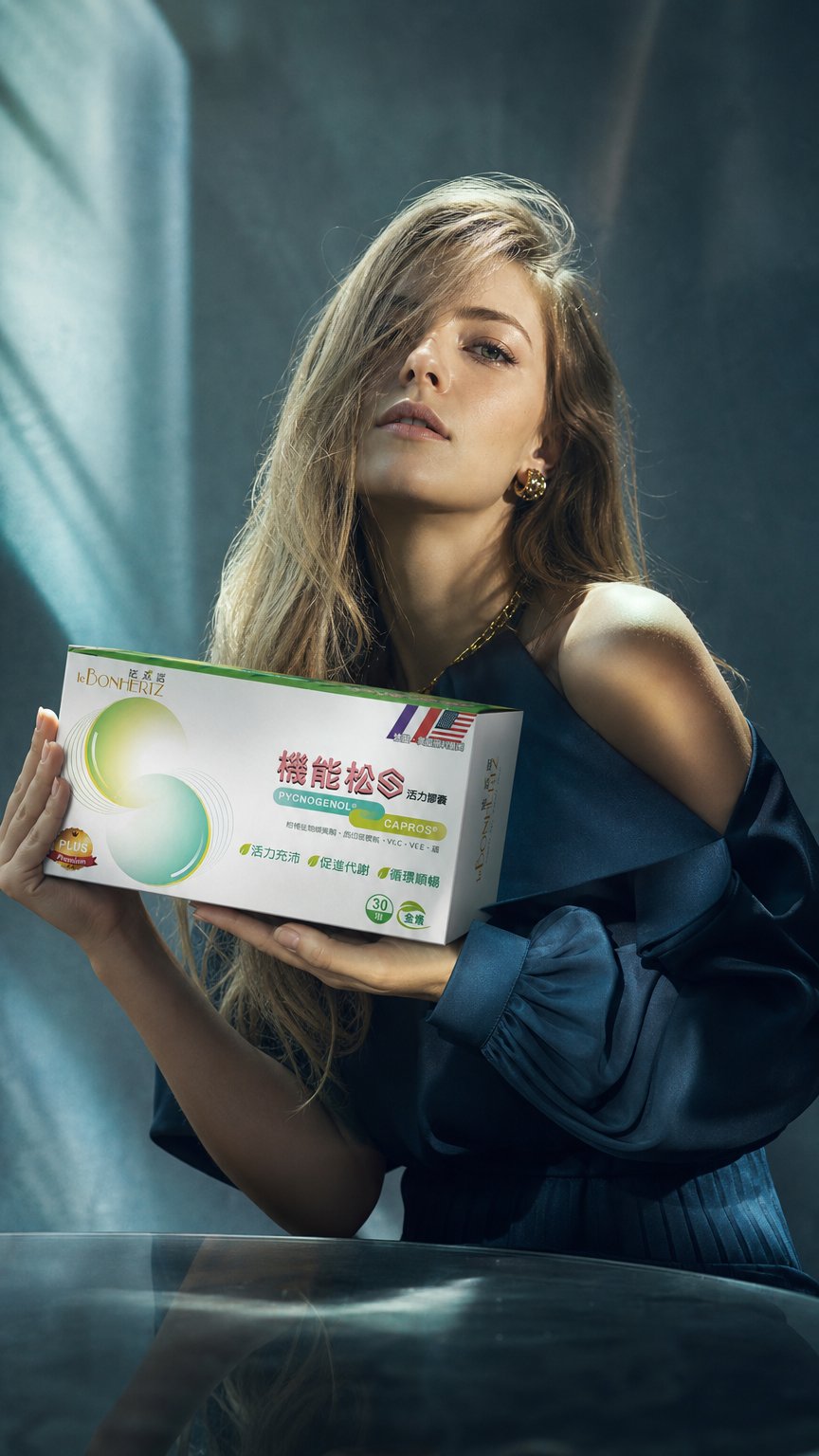 AI product shot of 碧容健® 機能松S活力膠囊