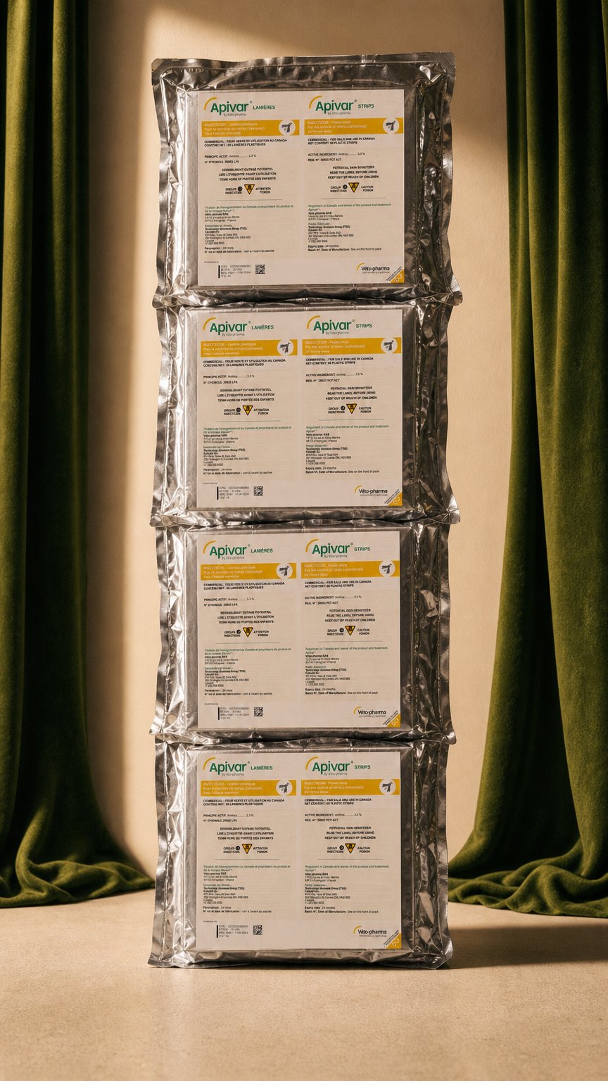 AI product shot of Apivar Varroa Strips - 60 Pack