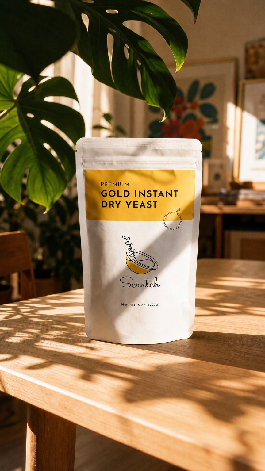 AI product shot of Scratch Gold Instant Rapid-Rise Dry Yeast - 8 oz