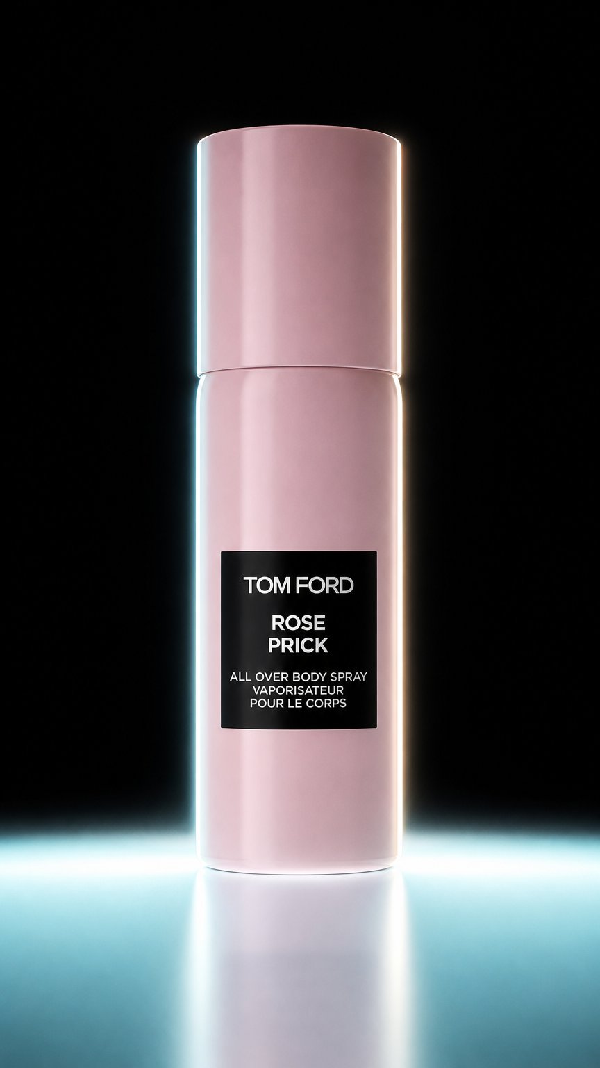 AI product shot of Rose Prick All Over Body Spray