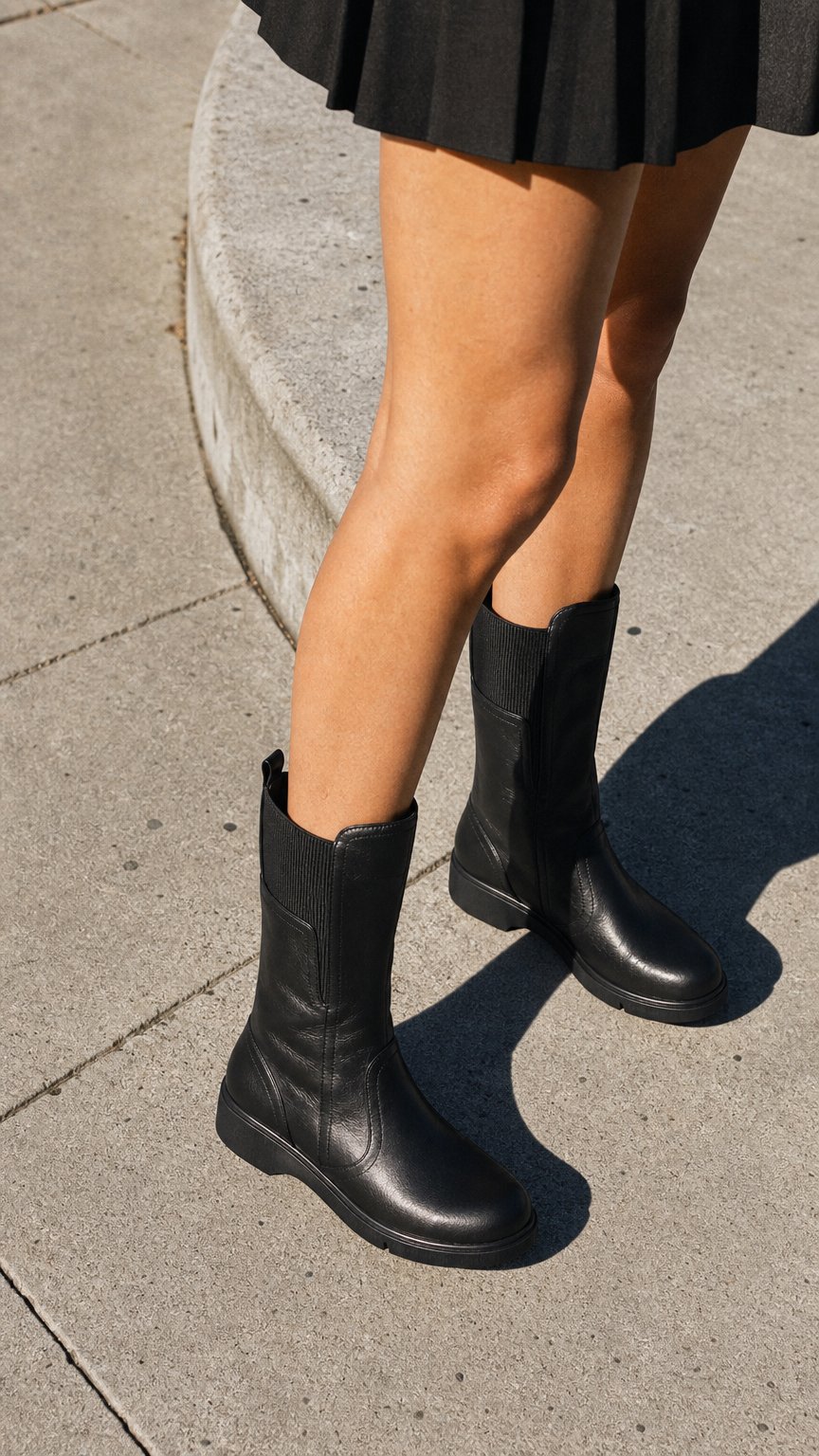 AI product shot of Tall Boot BLACK