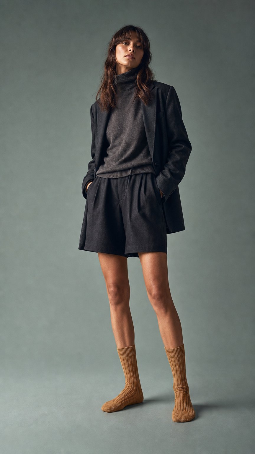 AI product shot of Cashwool Socks - Camel