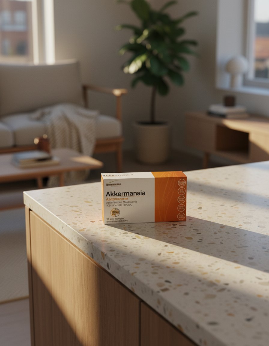 AI product shot of HERBAMEDICA Акермансиа, 30 капсули