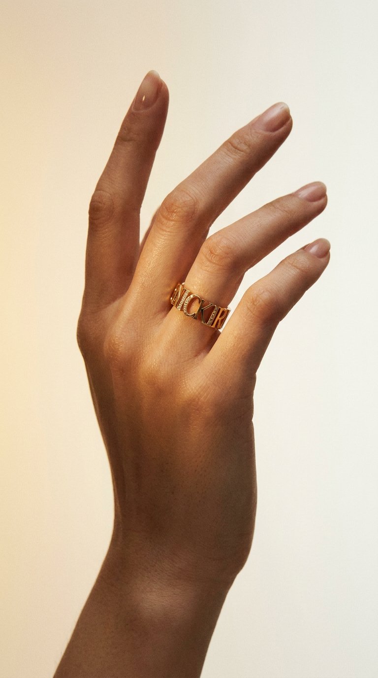 AI product shot of GEEK RING_SILVER