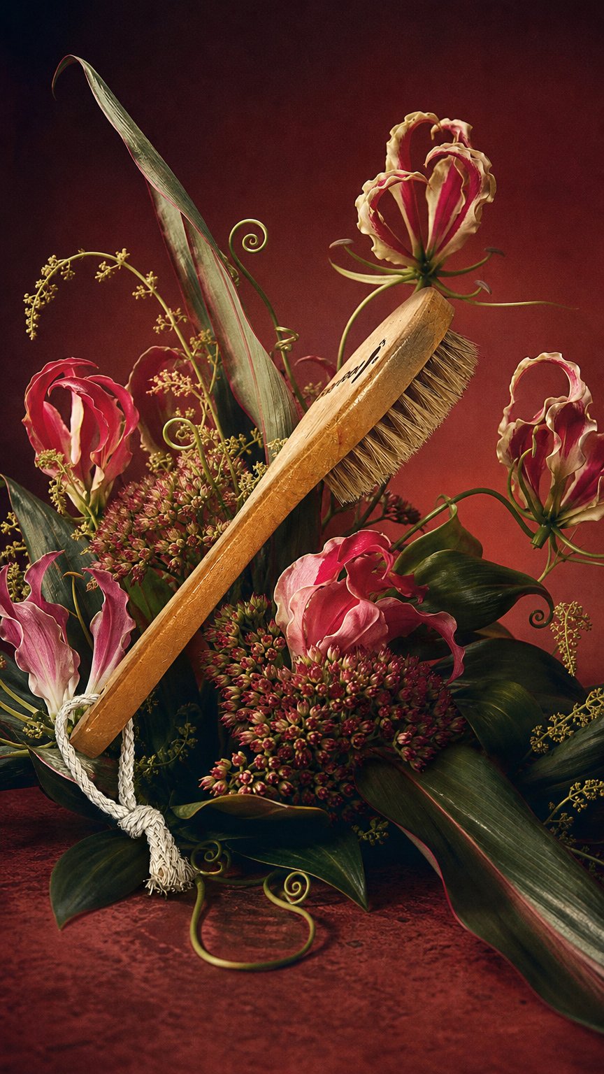 AI product shot of Baby Foot Foot Brush