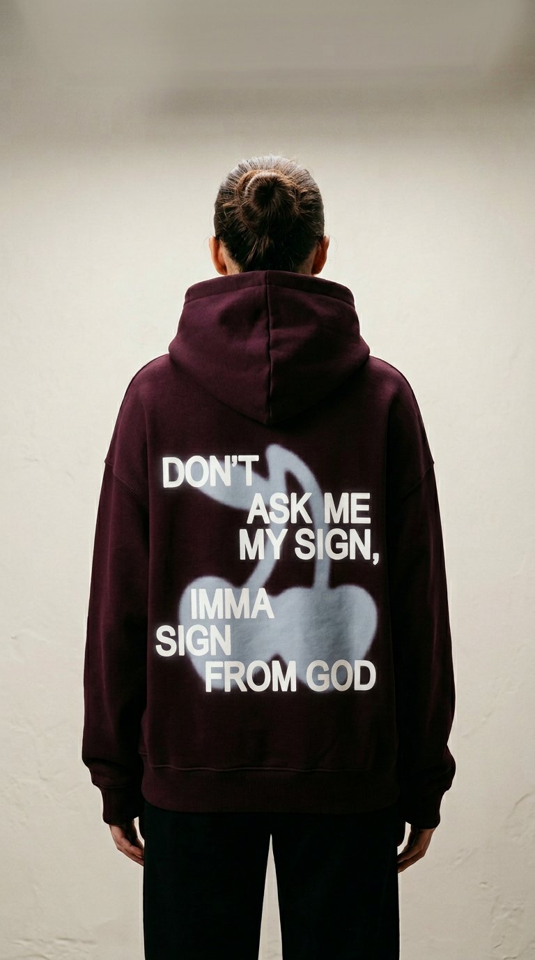 AI product shot of Ladder Hoodie Burgundy