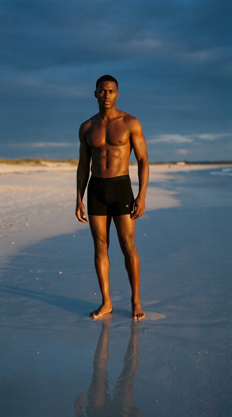 AI product shot of Premium 6" Cotton Underwear Boxer Brief