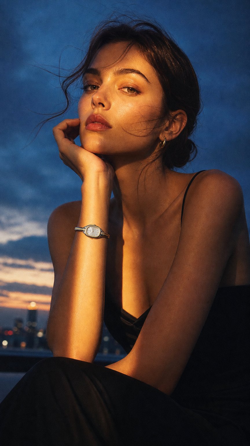 AI product shot of Dual Bangle Watch