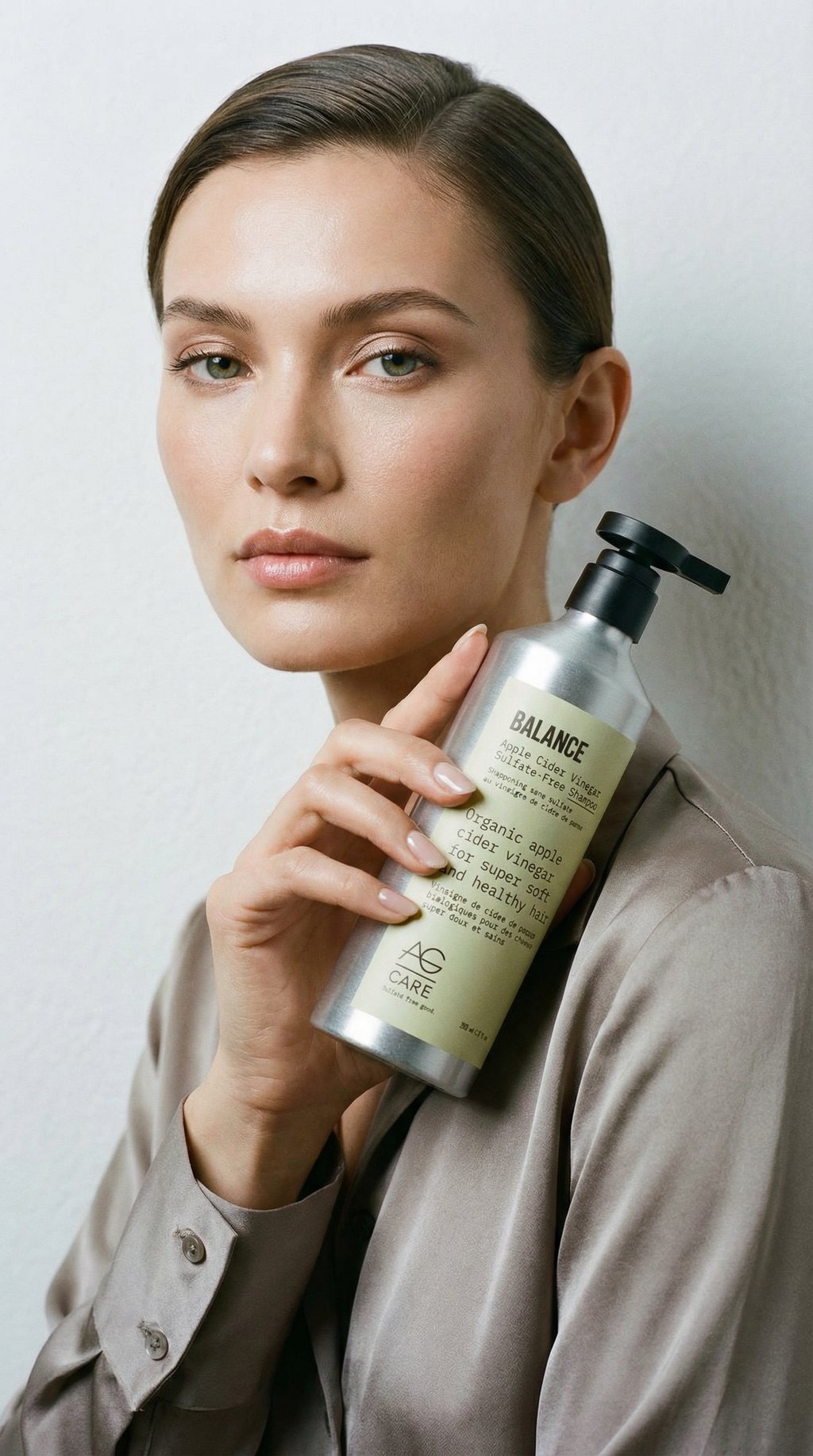 AI product shot of BALANCE Apple Cider Vinegar Sulfate-Free Shampoo