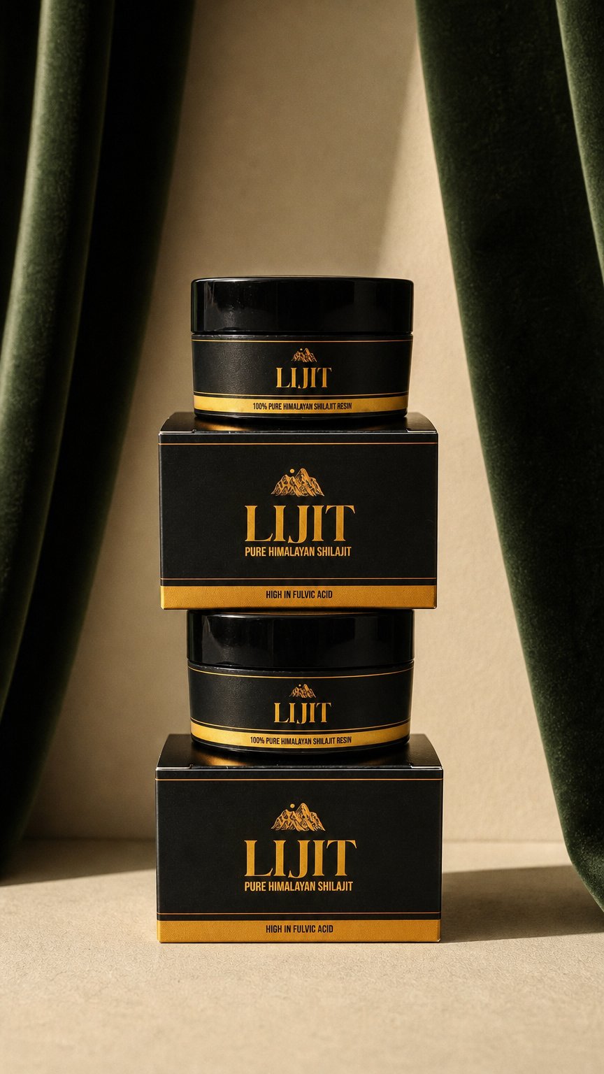 AI product shot of Himalayan Shilajit Resin – 20G X2