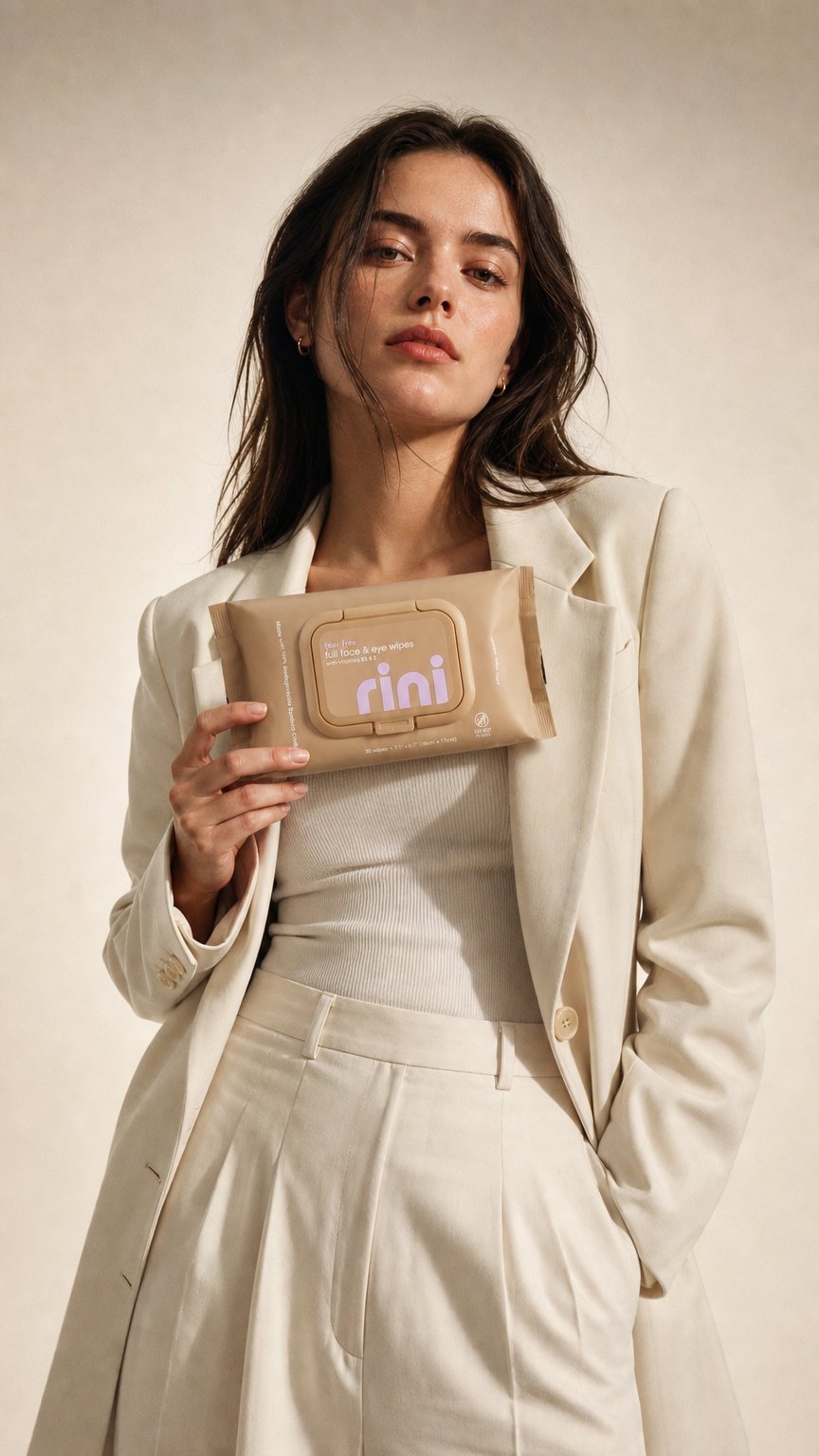 AI product shot of Full Face & Eye Wipes