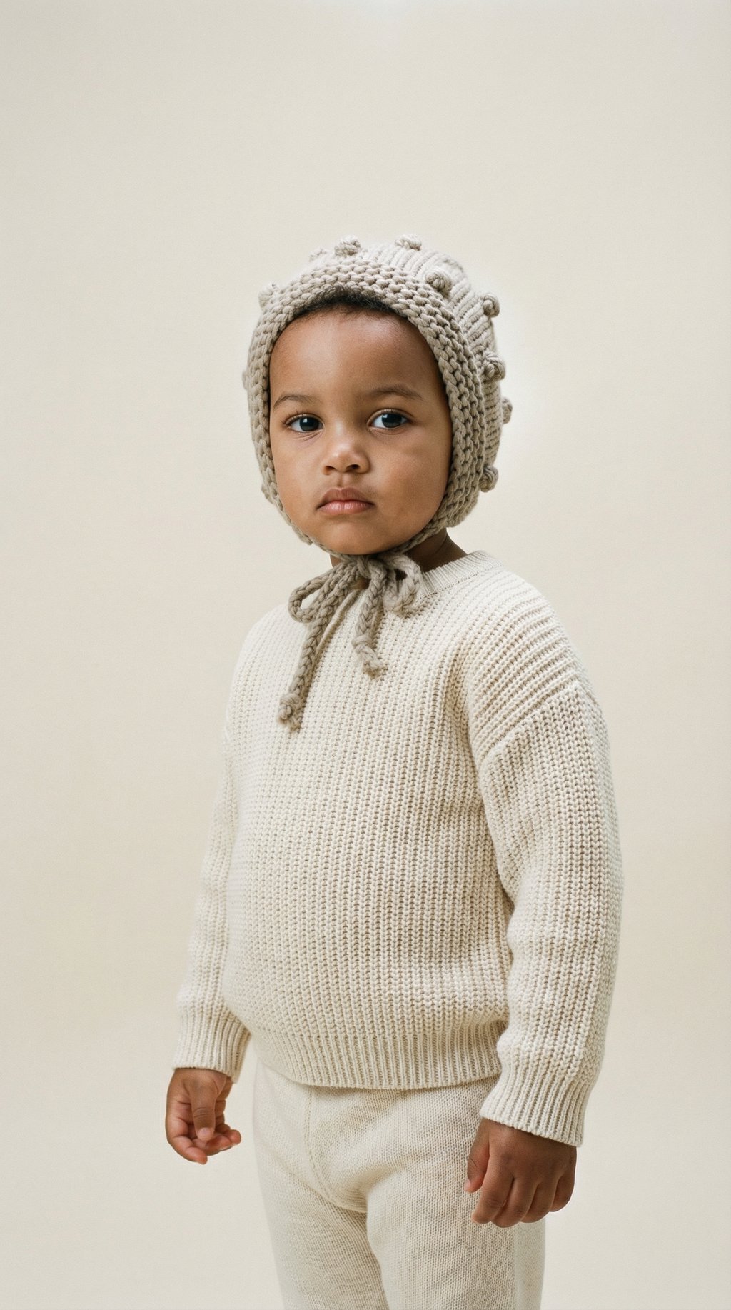 AI product shot of Popcorn Bonnet, Flax