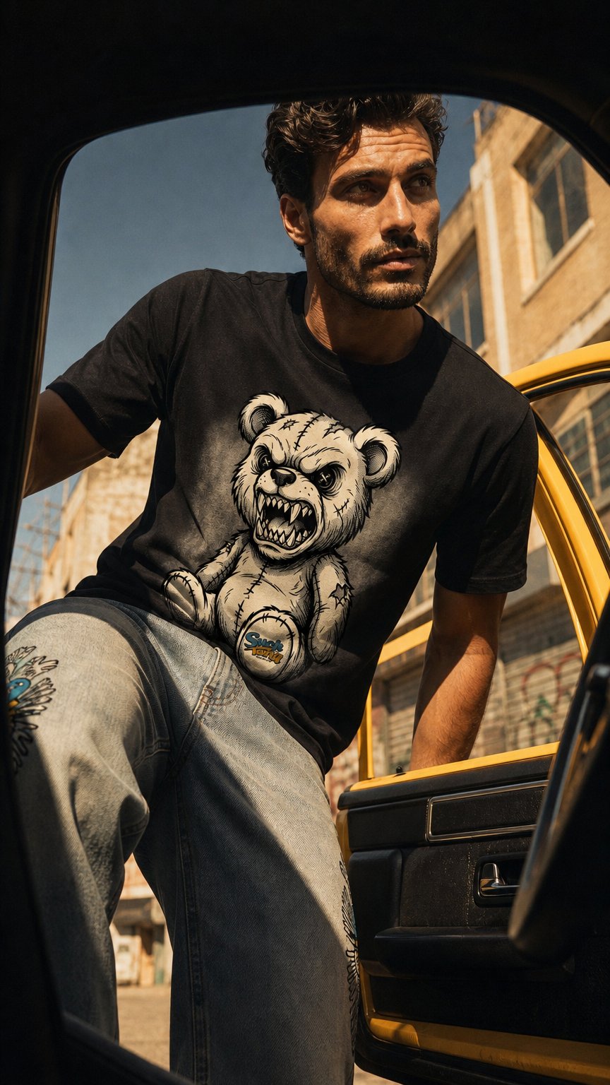 AI product shot of Limited Edition Bear Washed T-Shirt