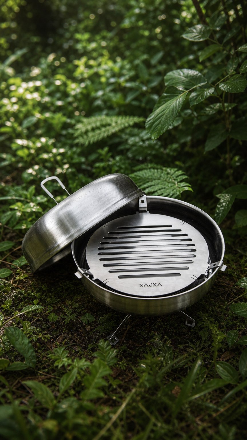 AI product shot of HAJKA Stove Top Oven - w. baking plate for pizza
