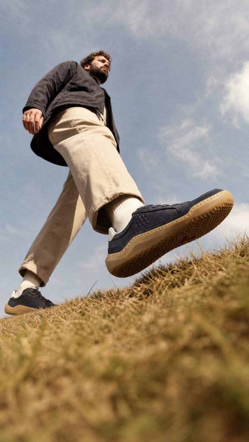 AI product shot of Gobi III Sneaker Leather Mens Obsidian