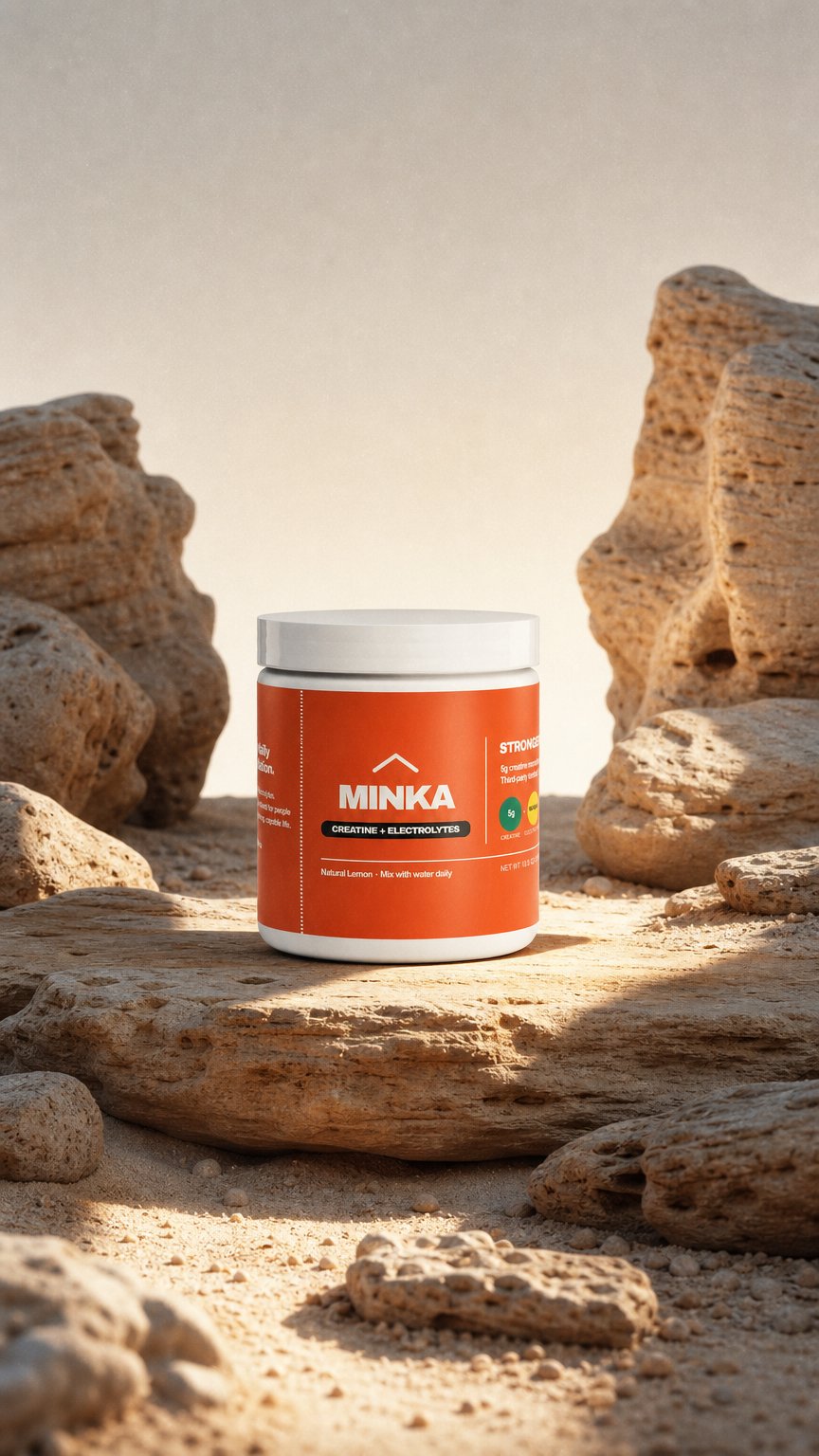 AI product shot of MINKA Daily Foundation - Creatine + Electrolytes