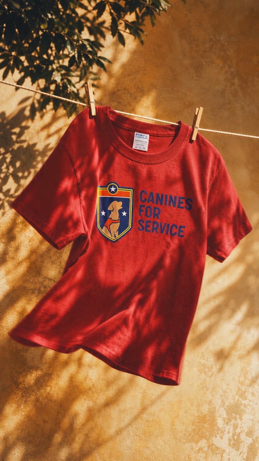 AI product shot of Canines for Service Youth Short Sleeve T-Shirt