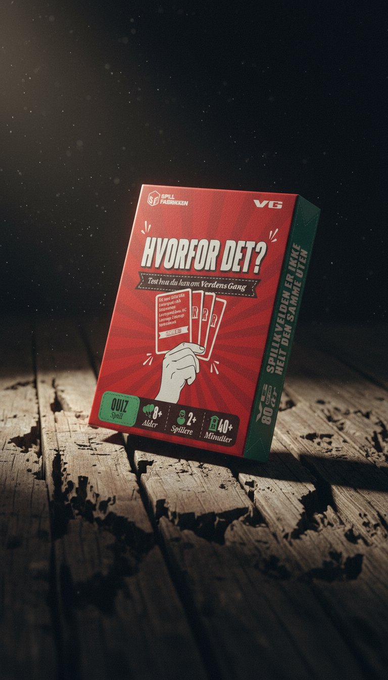 AI product shot of Hvorfor det?