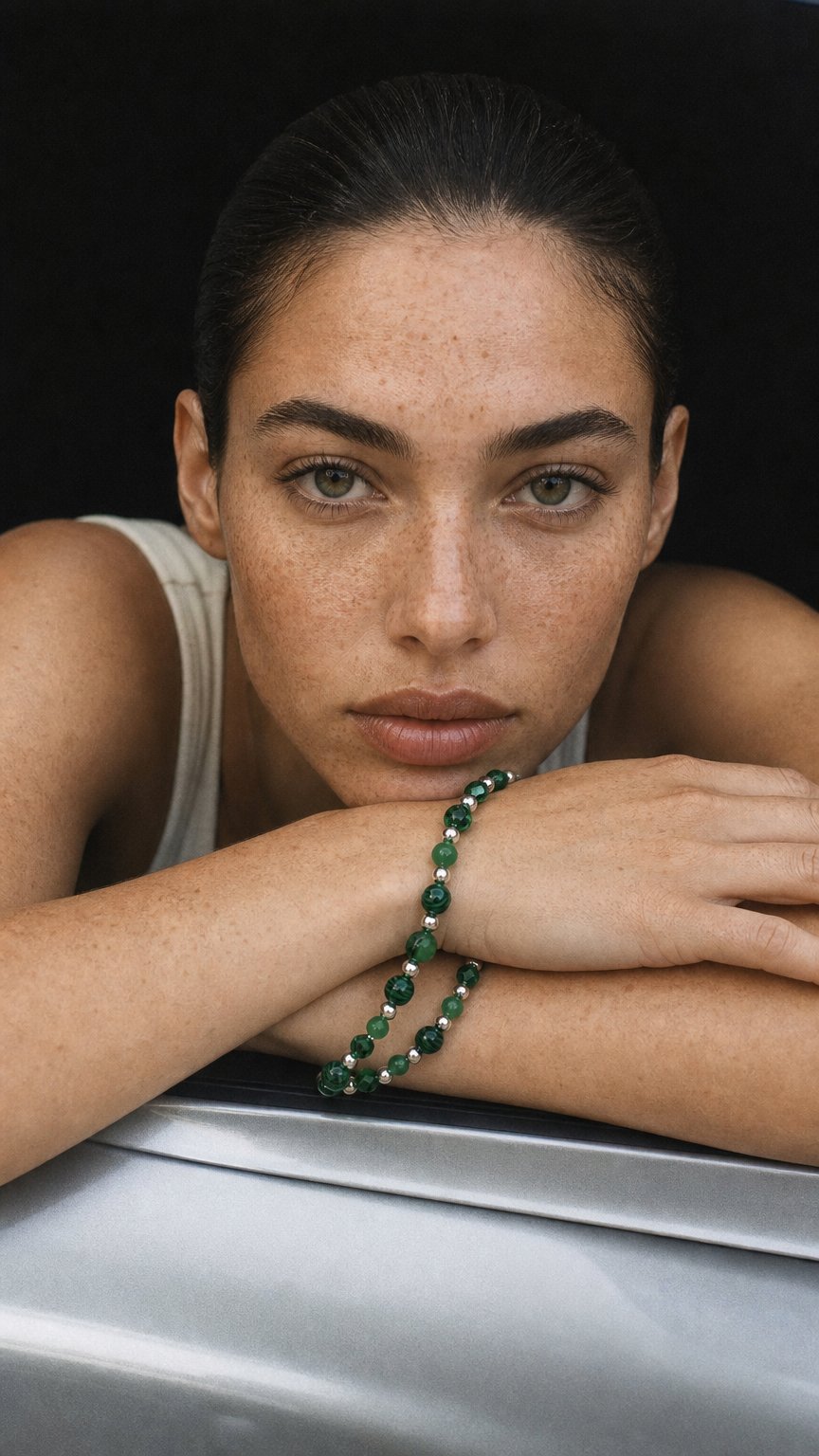 AI product shot of Green With Envy Bracelet
