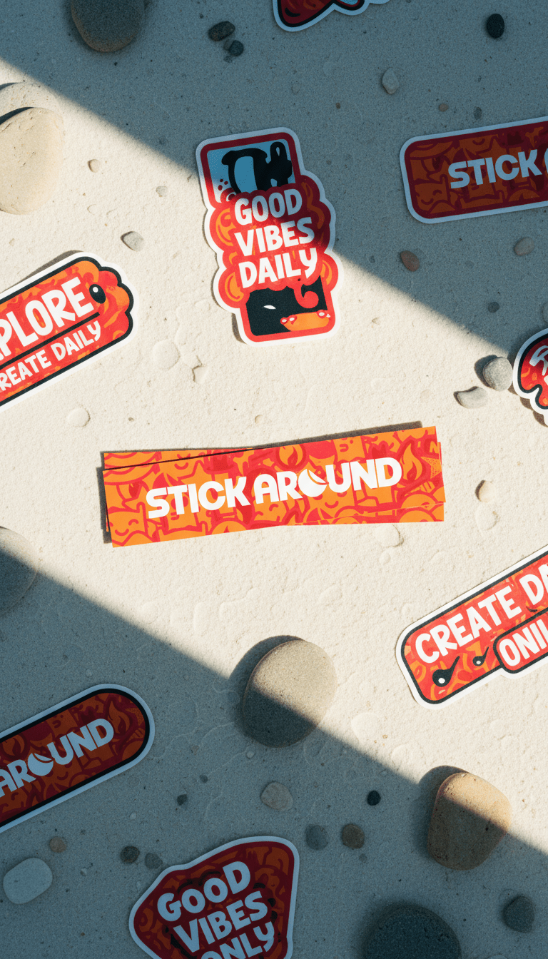 AI product shot of Bumper Stickers