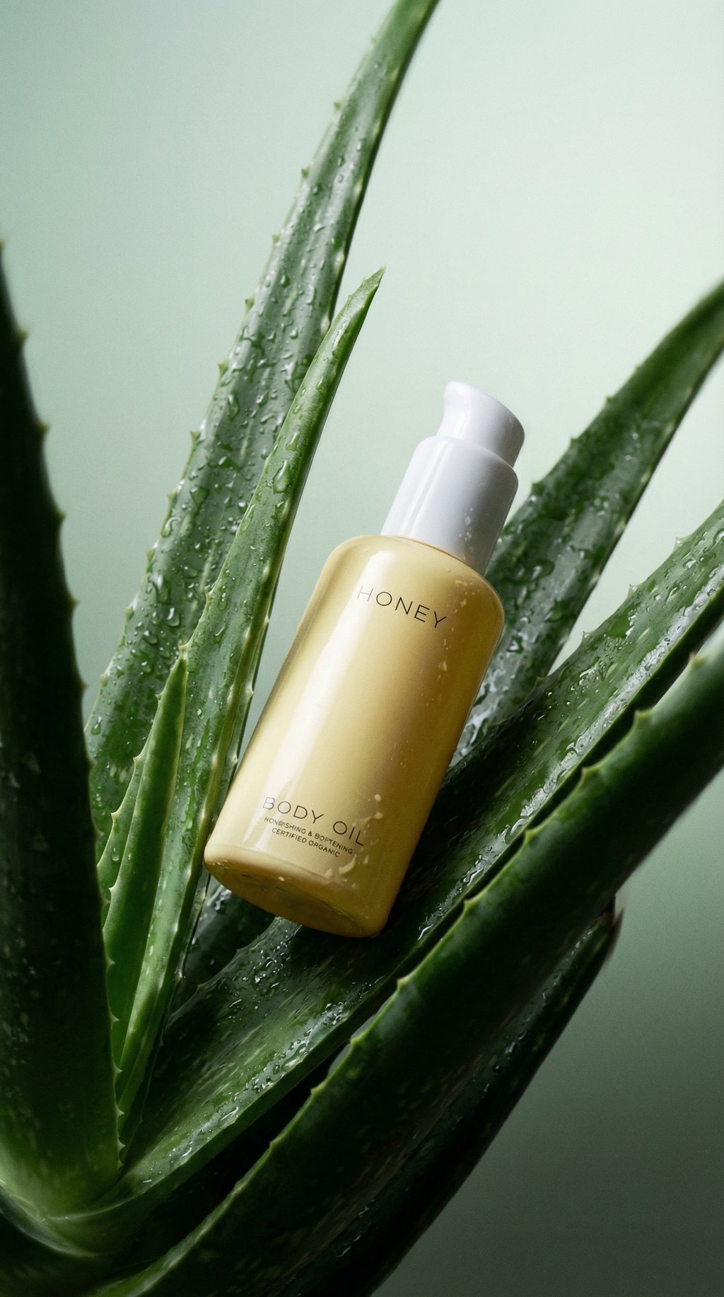 AI product shot of HONEY Body Oil