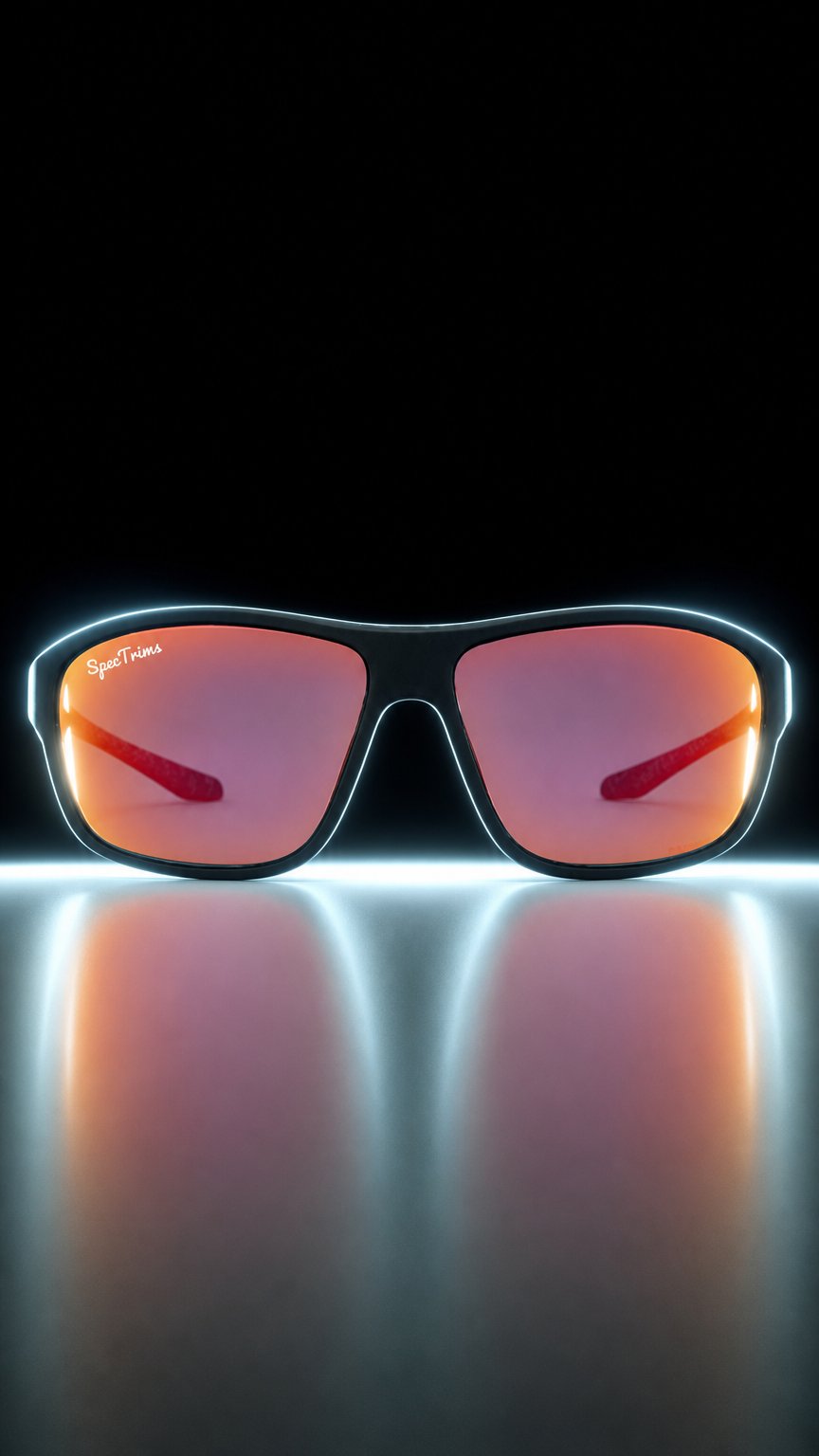 AI product shot of Crimson Polar HD Sunglasses
