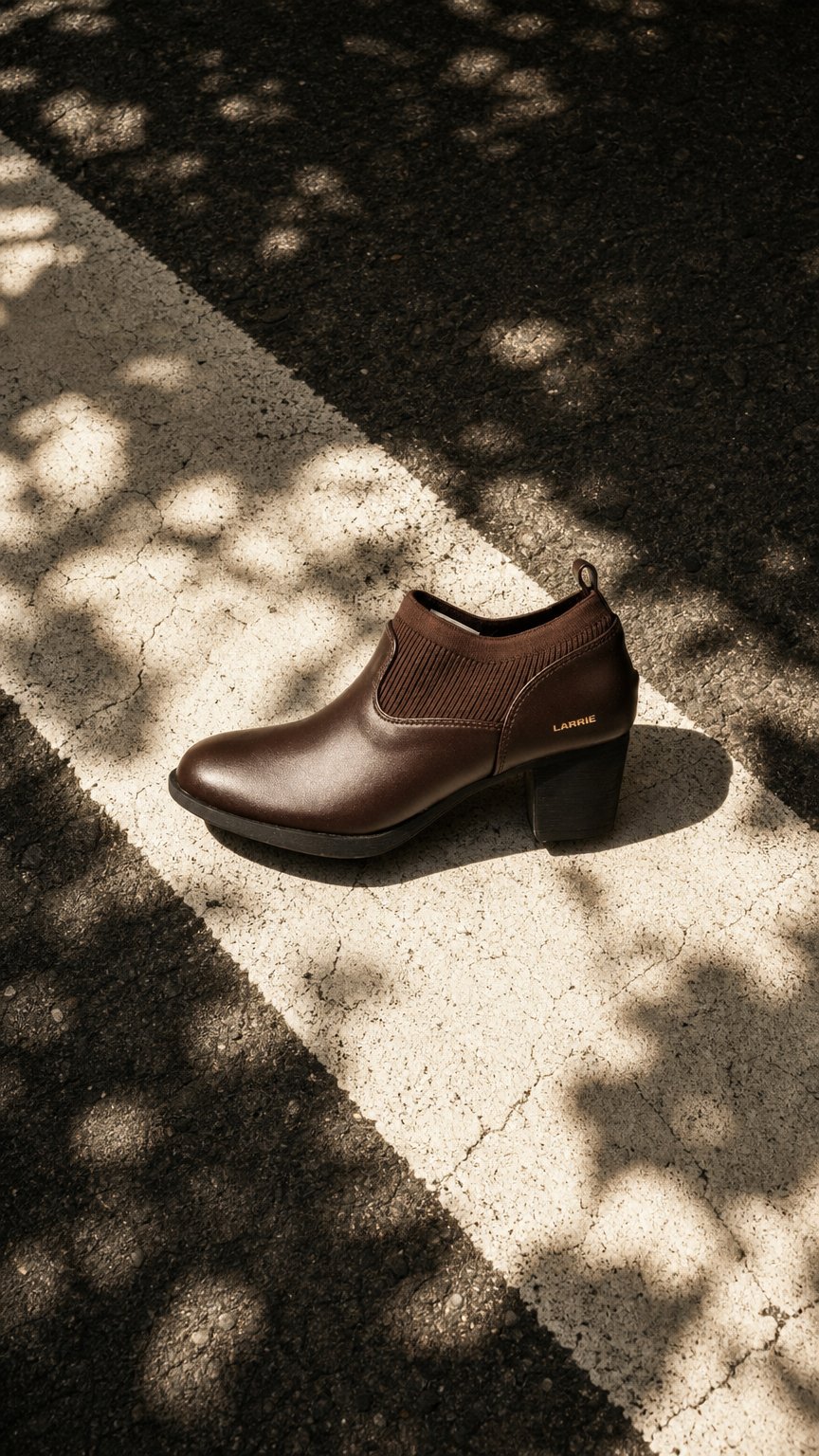 AI product shot of LARRIE Ladies Ivanna 1 Chelsea Ankle Boots - L22602-MK01SV-3-BROWN