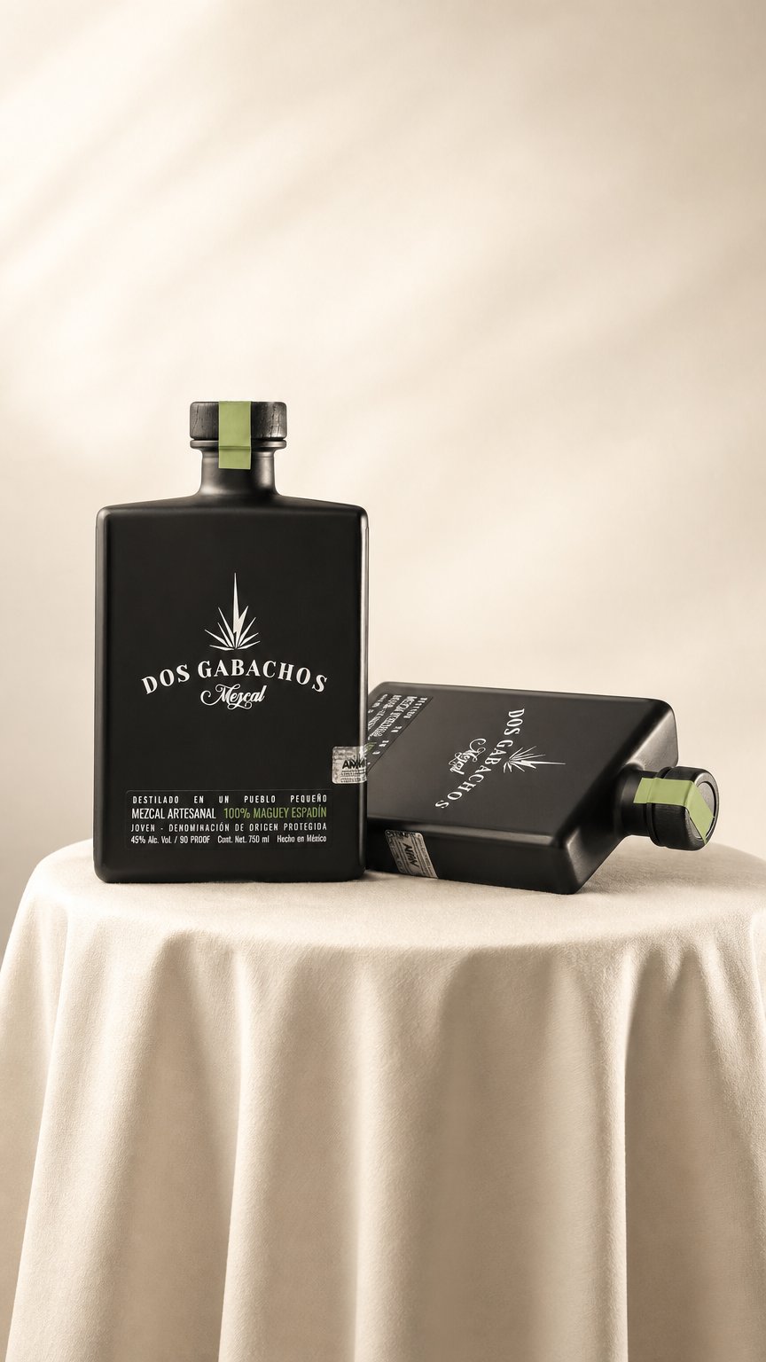 AI product shot of Dos Gabachos Flagship Espadín Mezcal