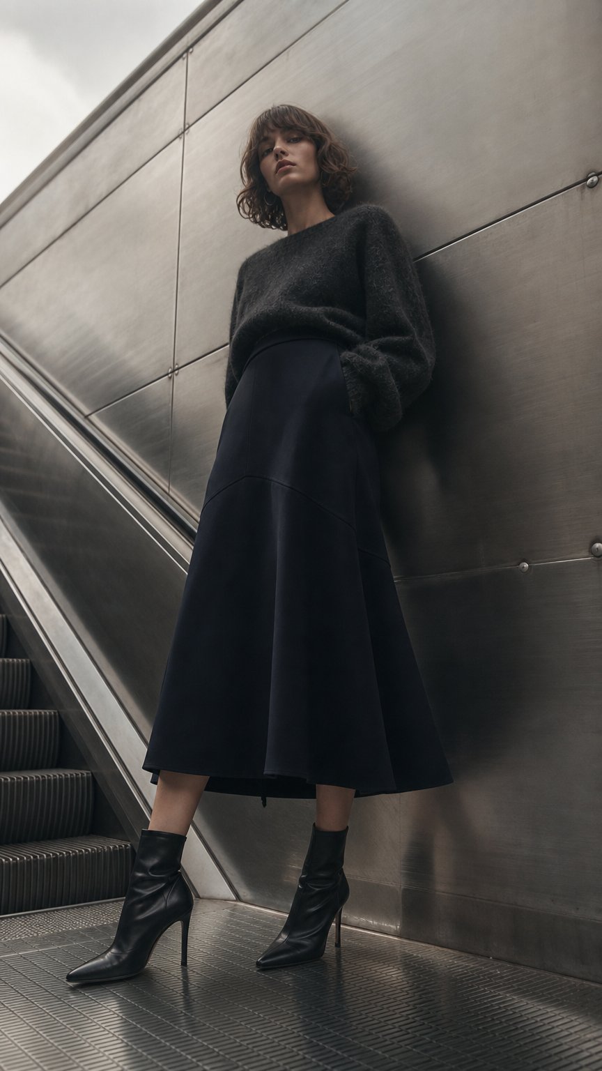 AI product shot of 【セットアップ】切替マーメイドスカート