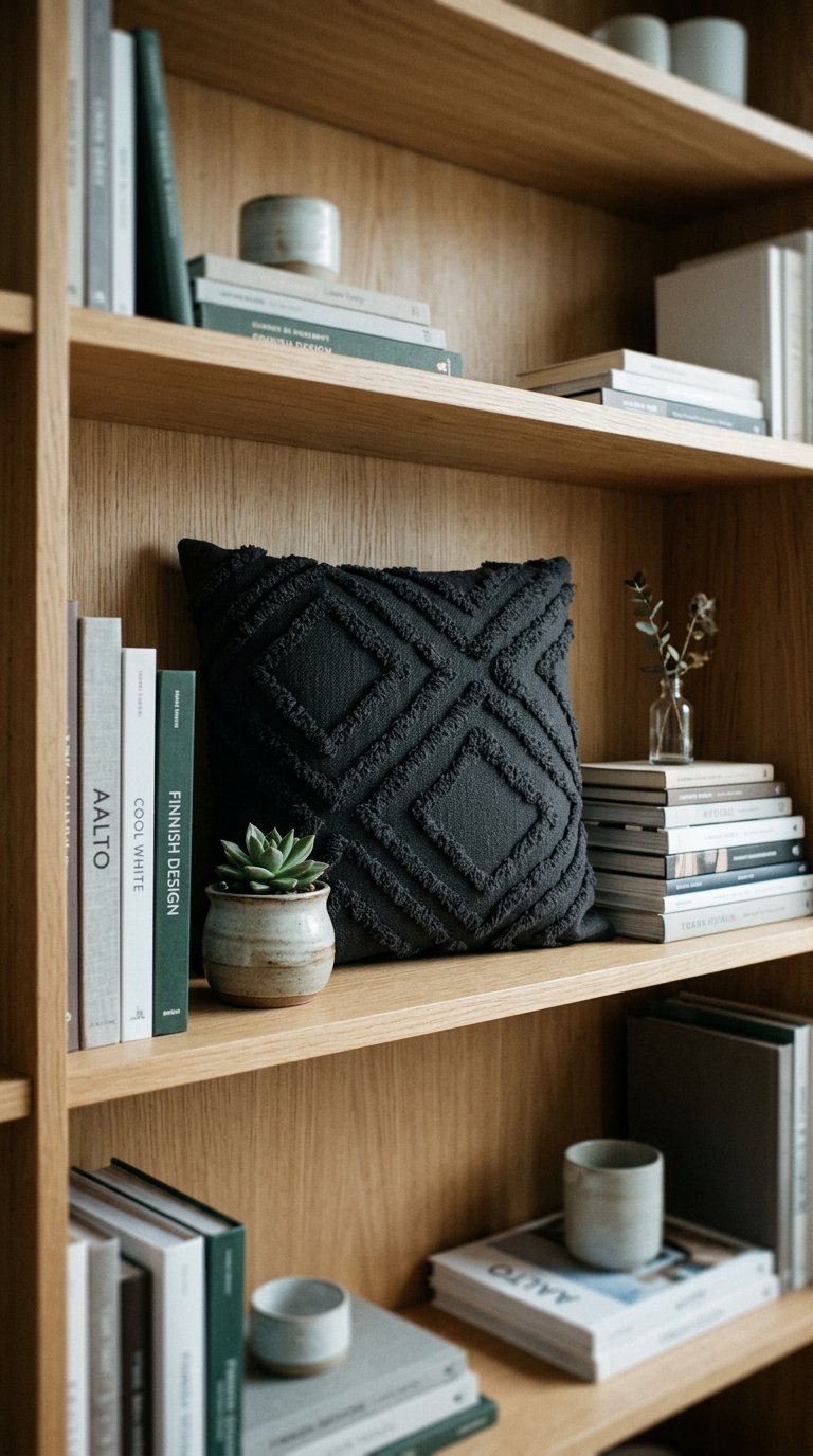 AI product shot of Vauxhall Decorative Pillow - Charcoal (20" x 20") Cotton