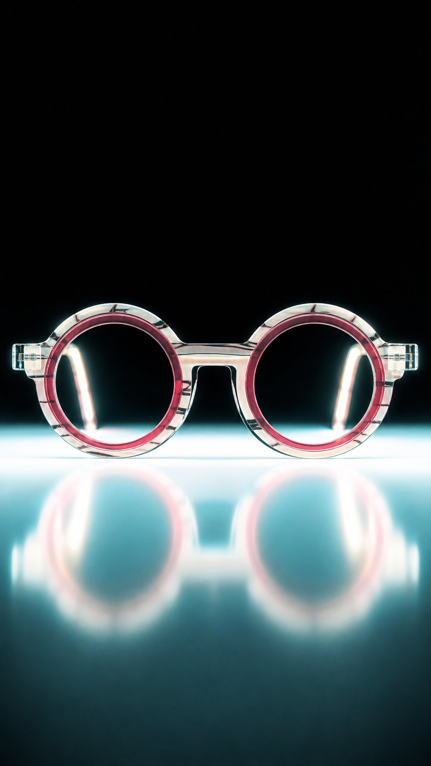 AI product shot of Sabine Be de la créatrice Française chez Optique Boiffier