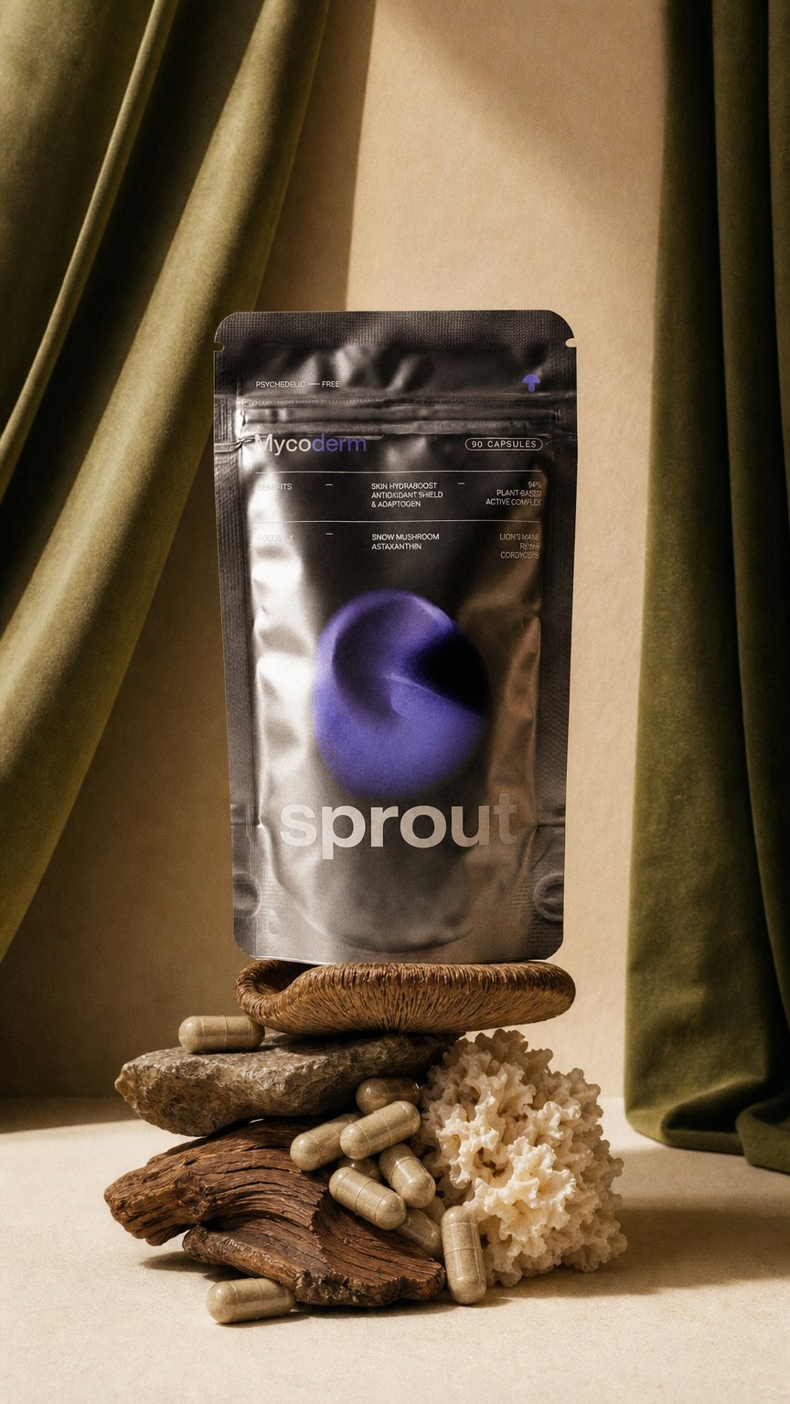 AI product shot of Mycoderm