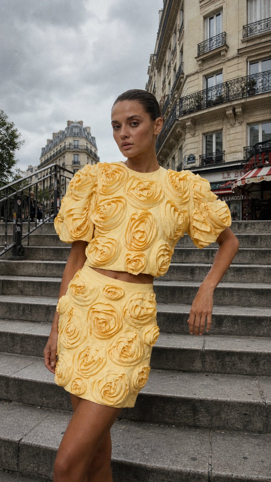 AI product shot of Butter Glow Co-ord Set