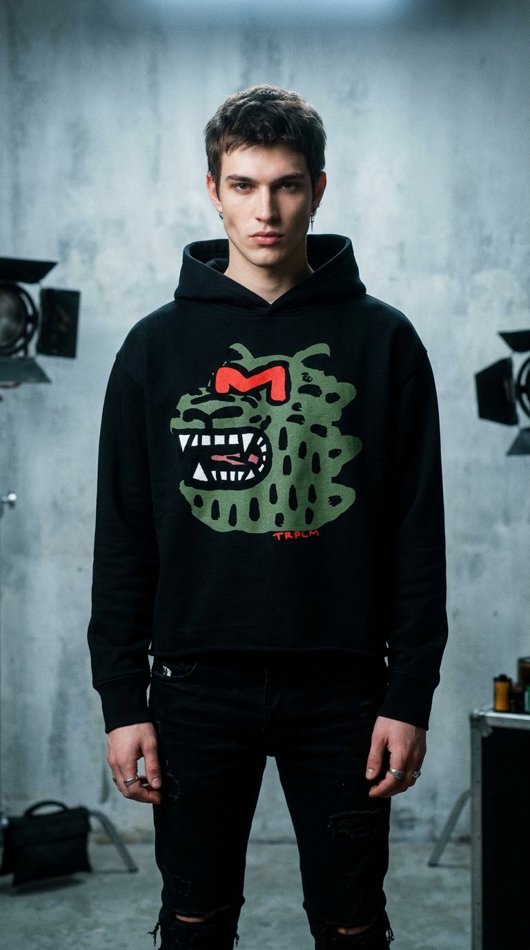 AI product shot of Zilla Hoodie