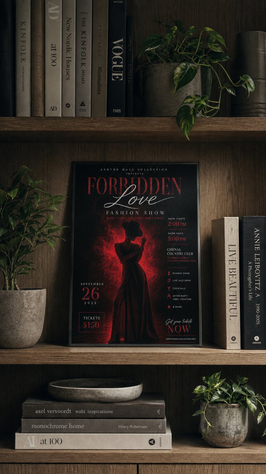 AI product shot of Forbidden Love Fashion Show