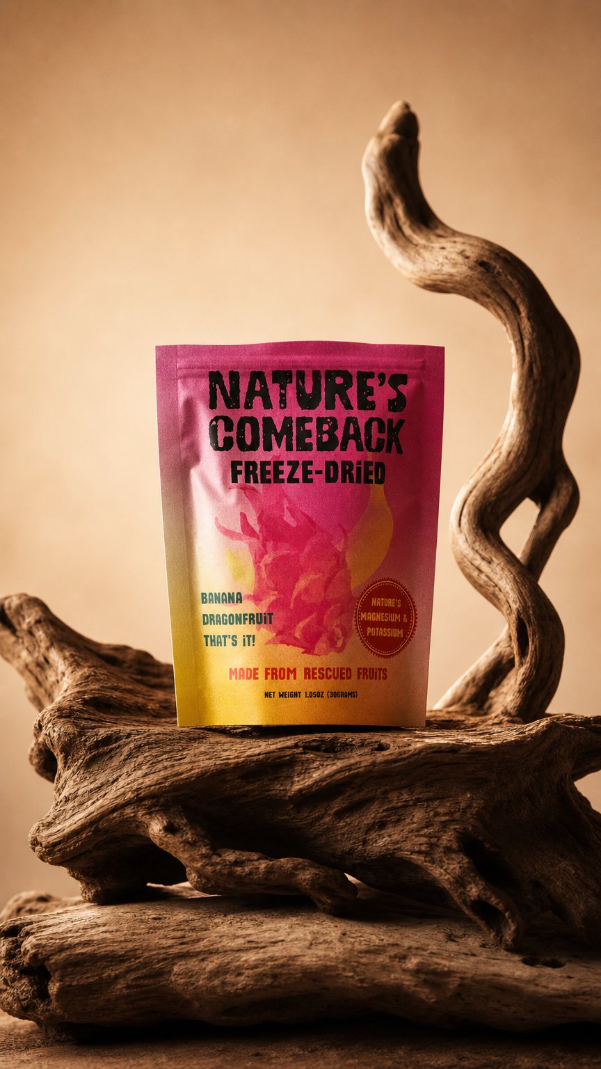 AI product shot of Banana, Dragonfruit
