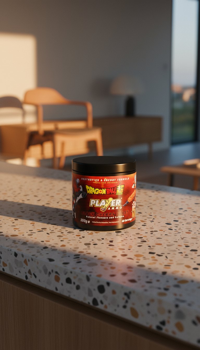 AI product shot of Dragon Ball Super Black Cherry Blast Tub