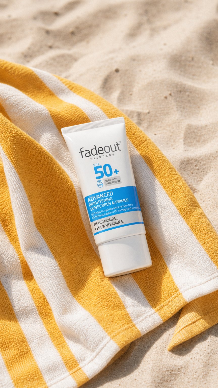 AI product shot of Advanced Brightening Sunscreen & Primer SPF50+