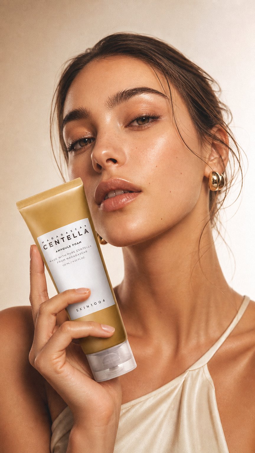AI product shot of SKIN1004 – Madagascar Centella Ampoule Foam