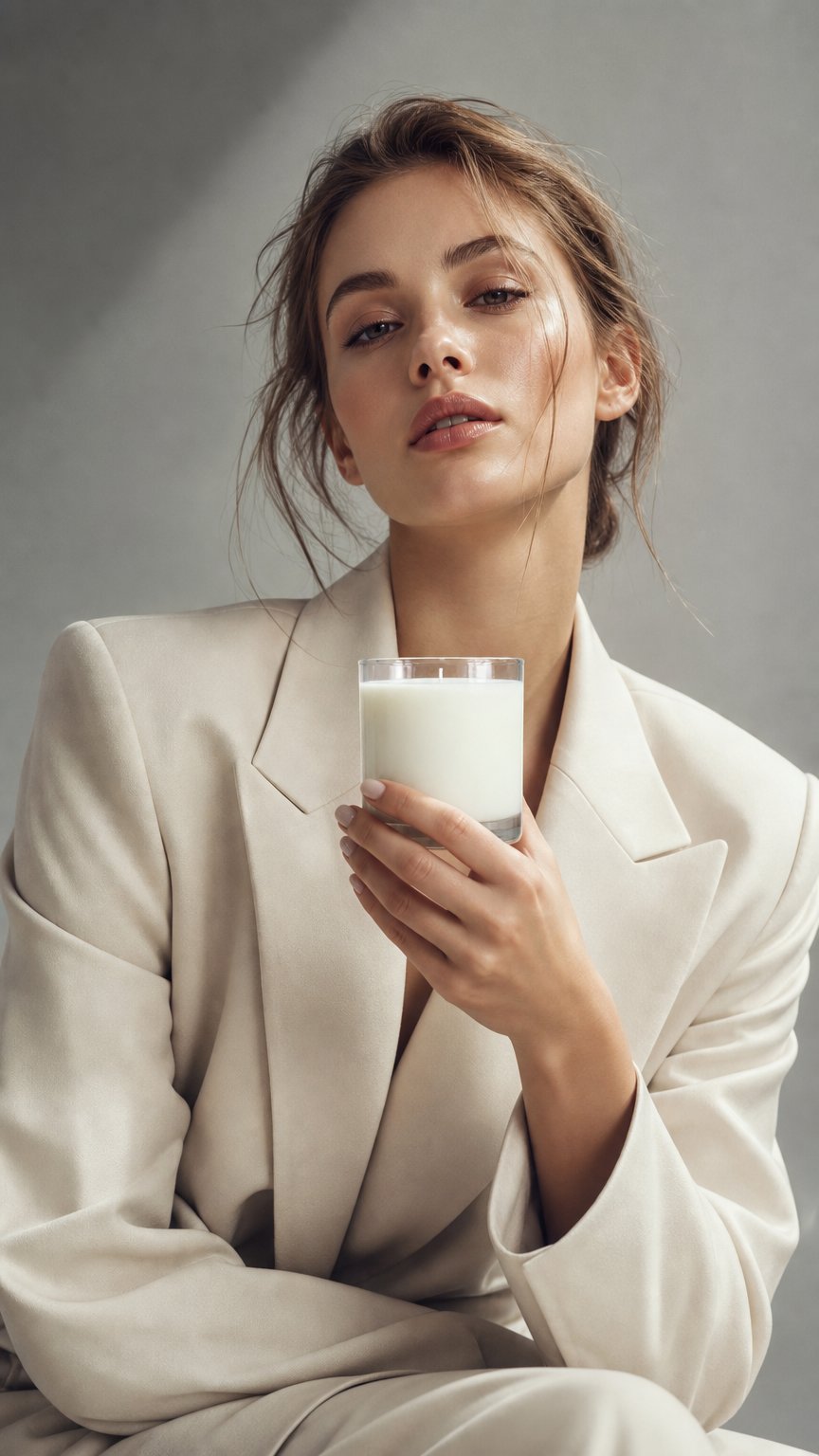 AI product shot of Lunass Cotton Wick Candle Refill