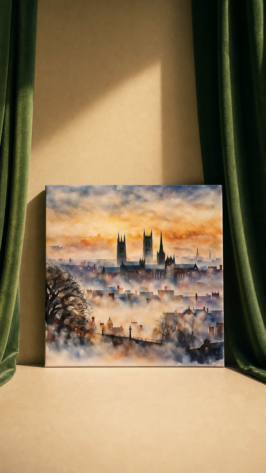 AI product shot of ‘Cathedral City’ #5 – 8” x 8” Art Print